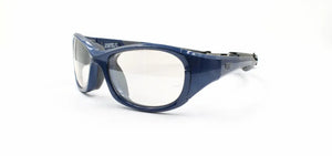 Navy Blue-Grey frame/Clear Silver lenses