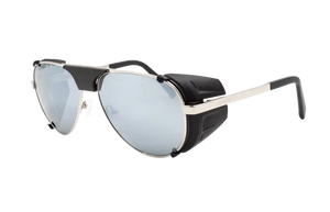 Shiny Chrome frame/Gray Silver Mirror lenses