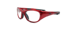 Matte Red Fade frame/Clear Silver lenses