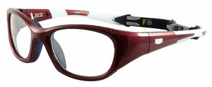 Crimson-White frame/Clear Silver lenses