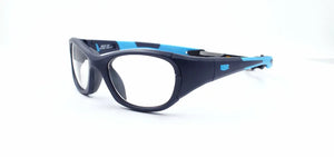 Navy Blue-Cyan frame/Clear Silver lenses