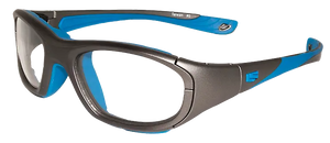 Matte Grey-Cyan frame/Clear Silver lenses