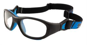 Matte Black-Cyan frame/Clear Silver lenses