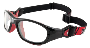 Shiny Black-Red frame/Clear Silver lenses