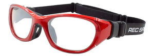 Shiny Crimson-Black frame/Clear Silver lenses