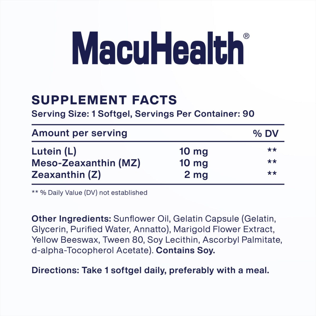MacuHealth eye supplements facts
