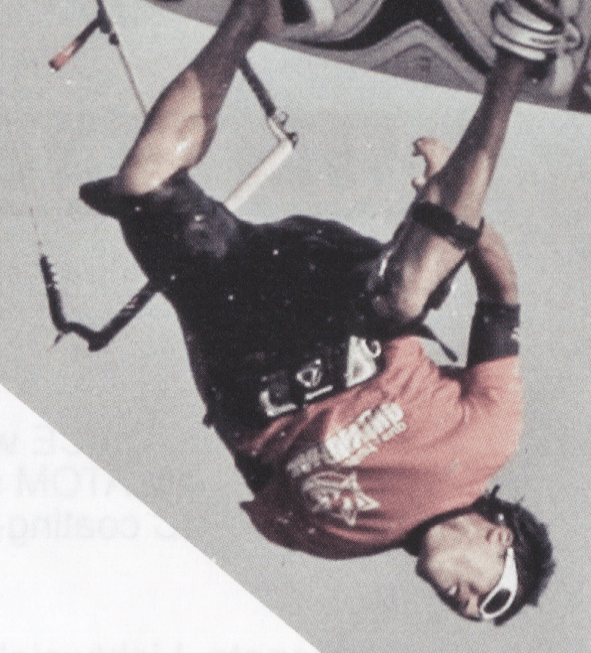 Kiteboarder wearing Ocean Mentaway sunglasses