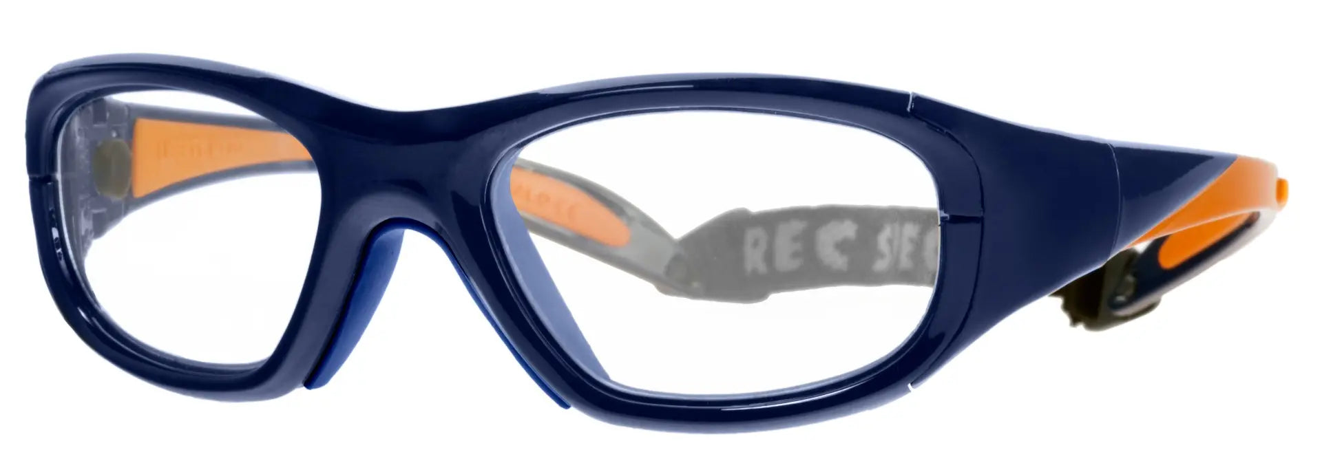 MX-20 Baseball Eyeglasses, Royal Blue With Orange Highlights