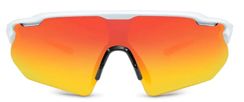 Nordik Askel sunglasses in white with bronze based red mirror