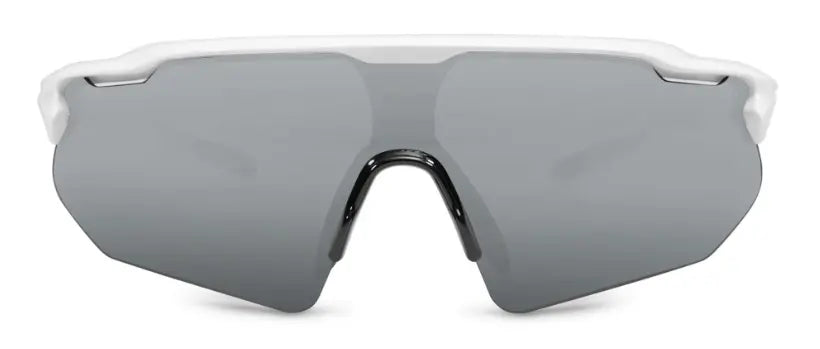 Nordik Askel sunglasses in white with polarized mirror lenses