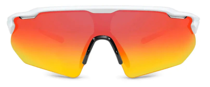 Nordik Askel sunglasses in white with red mirror lenses