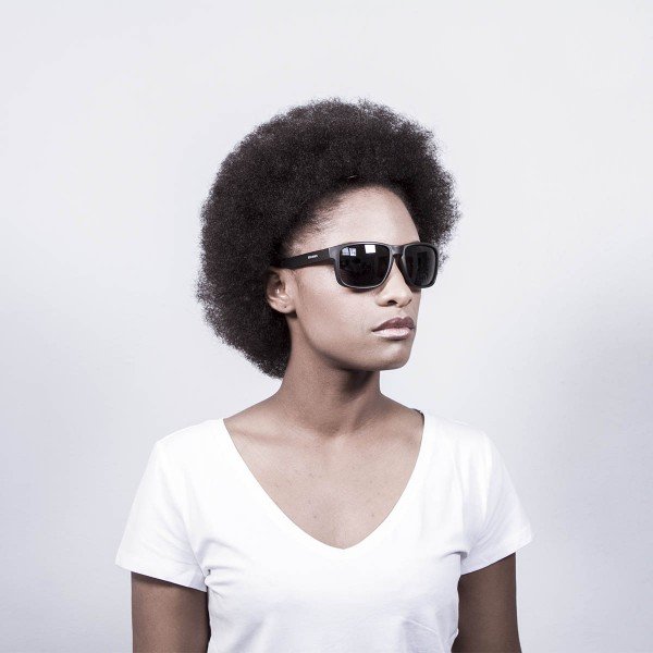 Woman wearing Ocean Blue Moon sunglasses