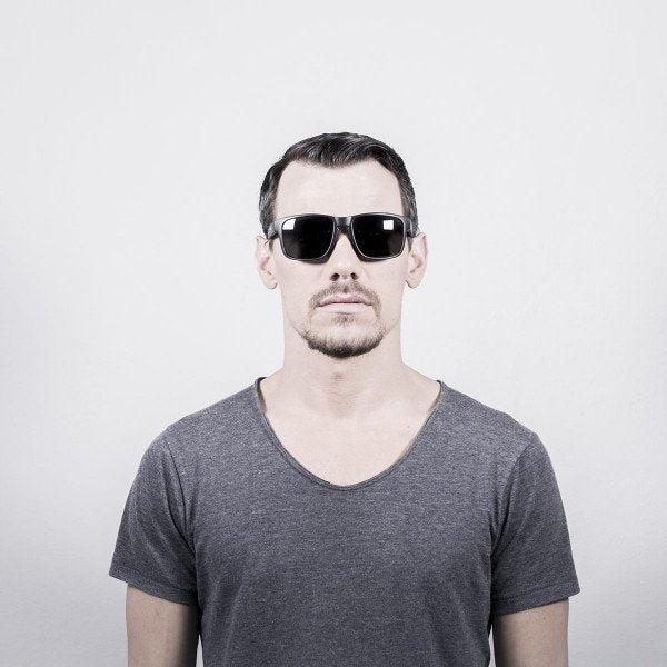 Man wearing Ocean Blue Moon sunglasses