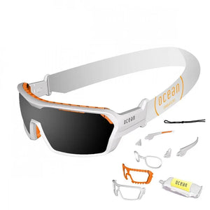 Matte White -Orange frame/Smoke Polarized lenses