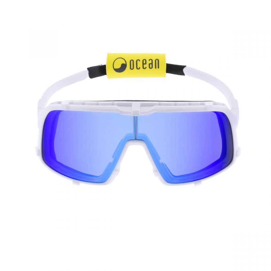 Ocean Leucate Watersport Sunglasses White frame/Revo Blue Polarized lenses