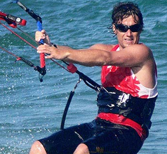 Kiteboarder wearing Ocean Mauricio sunglasses