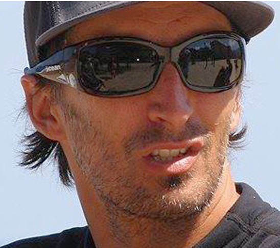 Man wearing Ocean Mentaway watersport sunglasses
