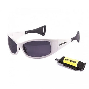 Shiny White frame/Polarized Smoke lenses