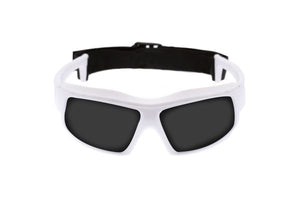 Matte White frame/Polarized Smoke lenses