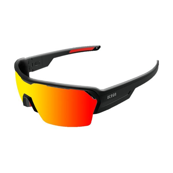 Ocean Race Matte Black/Revo Red Polarized