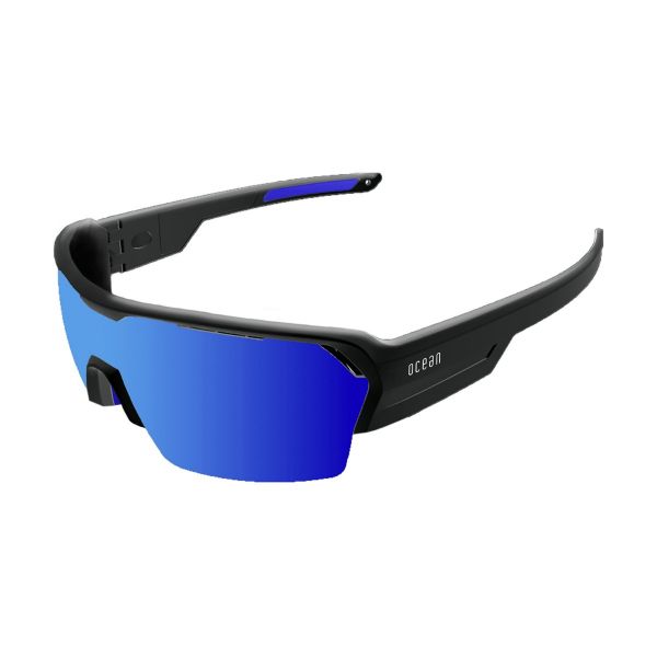 Ocean Race Shiny Black/Revo Blue Polarized