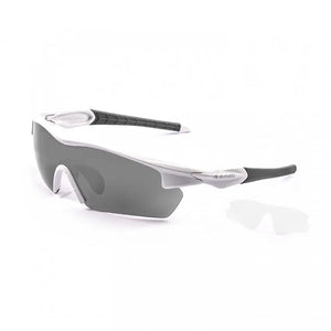 White & Black/Polarized Smoke and Transparent Lenses