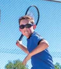 Kid wearing Wiley-X Fierce sports glasses