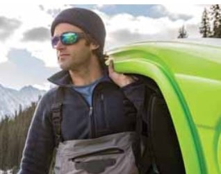 Kayaker wearing Wiley-X Omega sunglasses