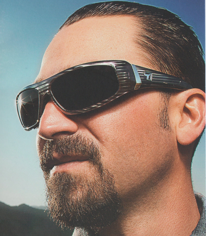 person wearing 7Eye Bali sunglasses