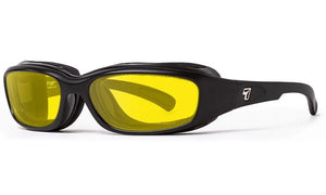 Matte Black frame with Sharpview Yellow lenses