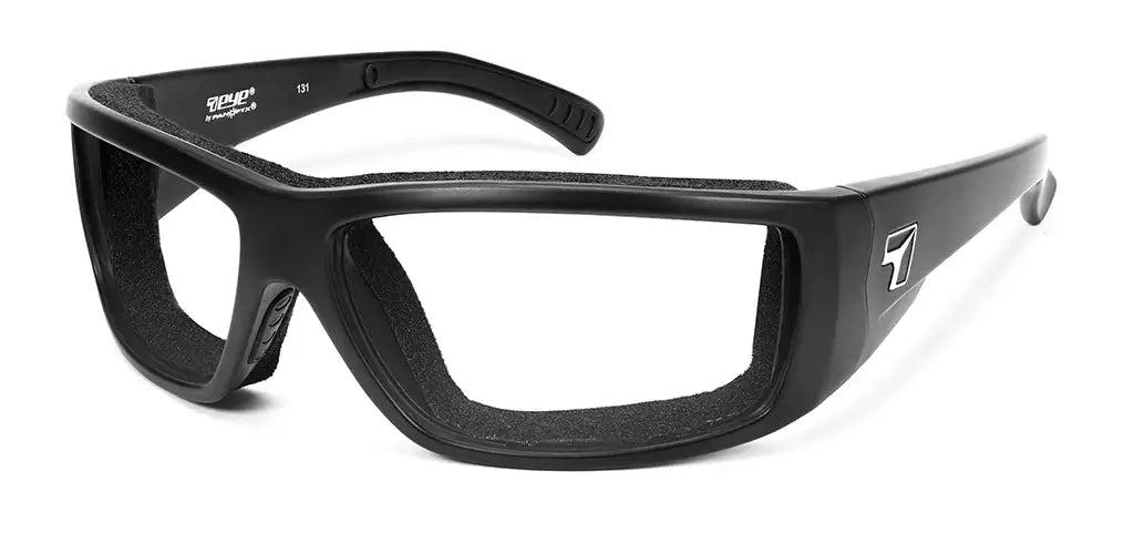 7Eye by panoptx maestro plus sunglasses in black with clear lenses
