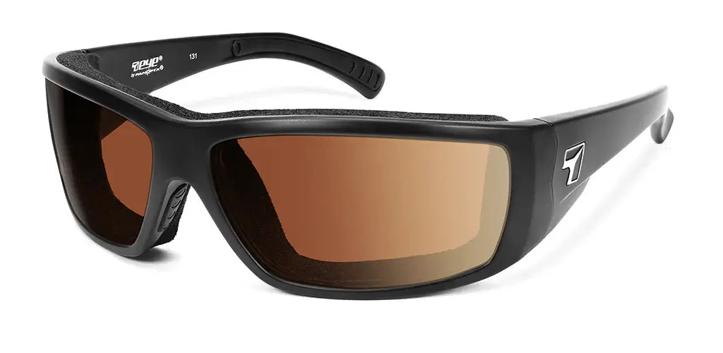 7Eye by panoptx maestro plus sunglasses in black with copper lenses