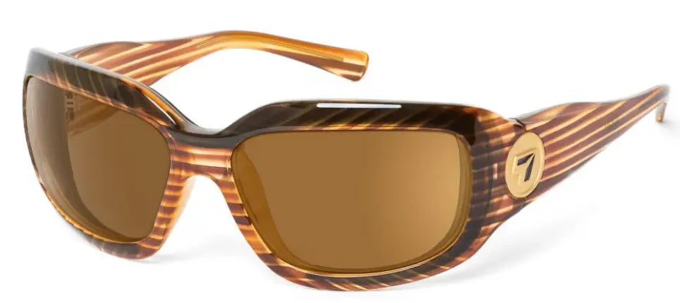 7Eye by Panoptx Shasta Brown Striped Tortoise sunglasses