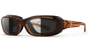 Brown Stripe Frame with Photochromic DarkShift Lenses
