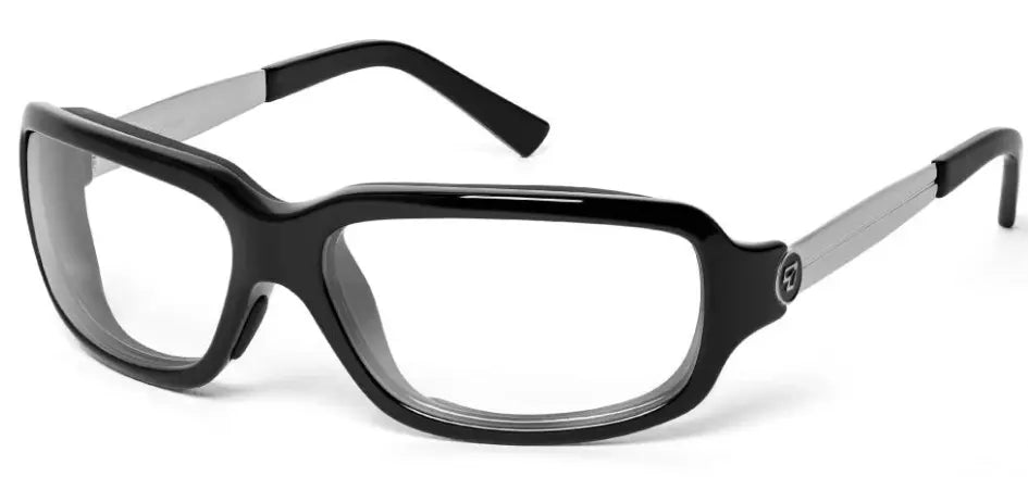 7Eye by Panoptx sunglasses in shiny black with clear lenses