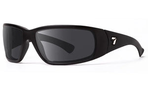 Matte Black frame with Sharpview Polarized Gray PC lenses