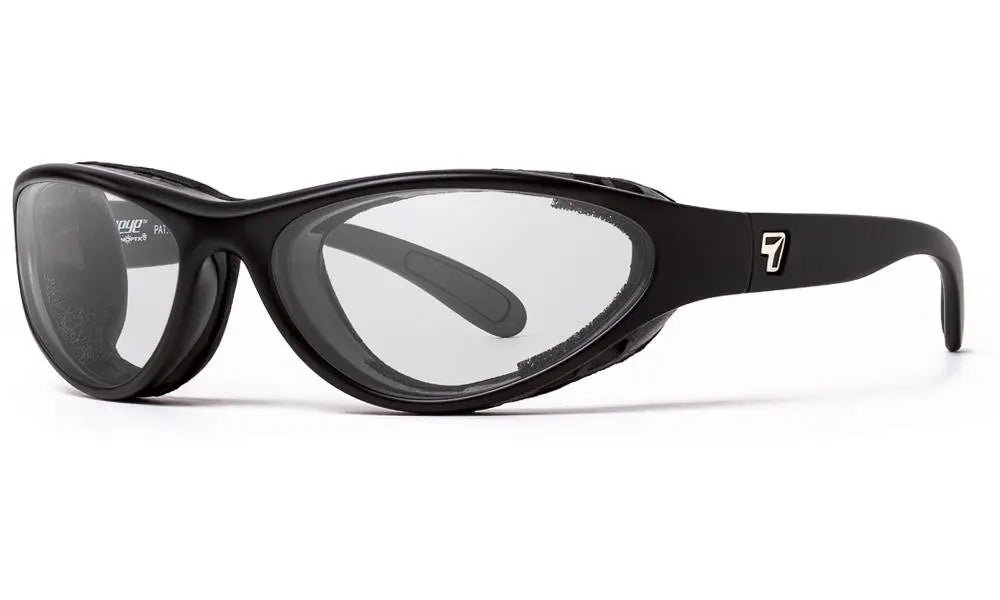 7Eye by Panoptx Viento Matt Black/Sharpview Clear PC lenses