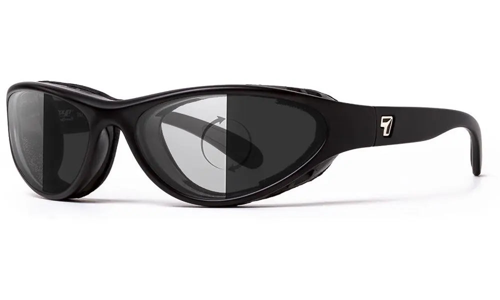 7Eye by Panoptx Viento Matt Black/Photochromic DarkShift lenses