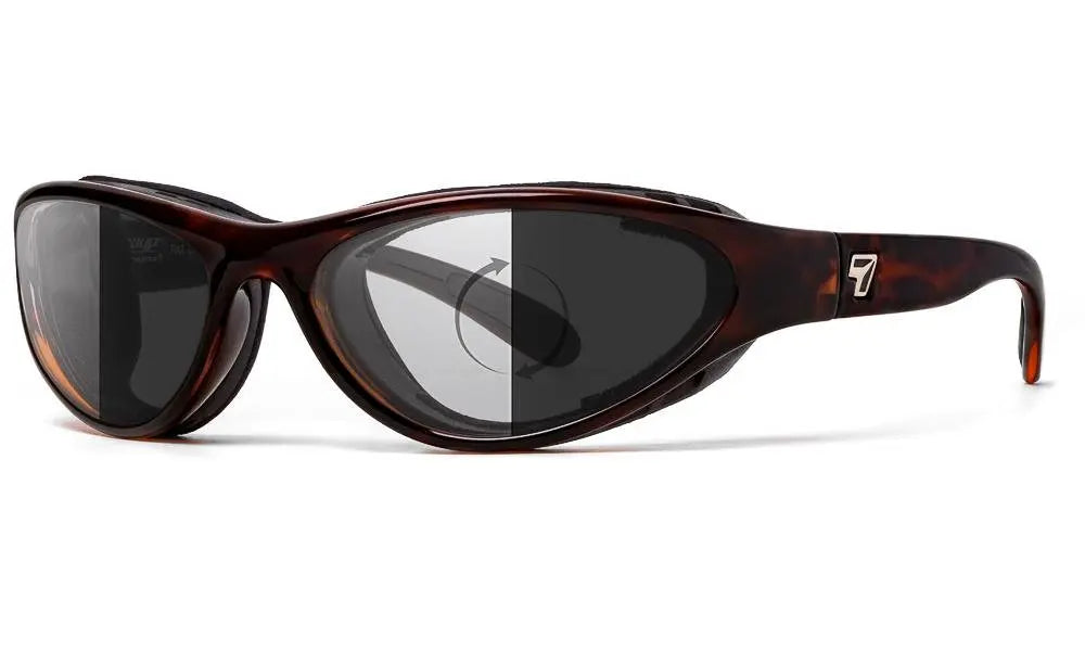 7Eye by Panoptx Viento Tortoise/Photochromic Dark Shift NXT lenses