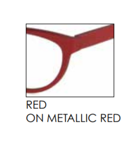 Polinelli P-201 Red on Metallic Red blue light filtering readers