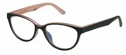 Polinelli P201 Blue Light Blocking Readers Black on Rose Gold