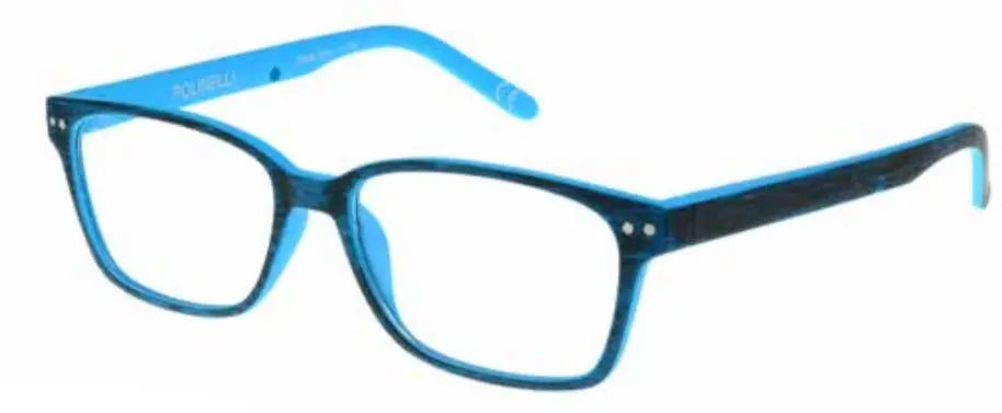 Polinelli P-302 Aqua on Black blue light reading glasses