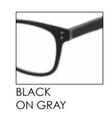 Polinelli P-303 Black on Gray blue light reading glasses