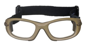 Matte Khaki with Strap/Clear/Med  (fits ages 7 to 15)