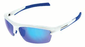 Progear Racer Sunglasses Shiny White/Blue Mirror