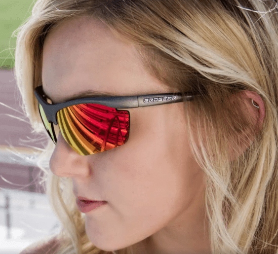 Woman wearing Progear Racer sunglasses