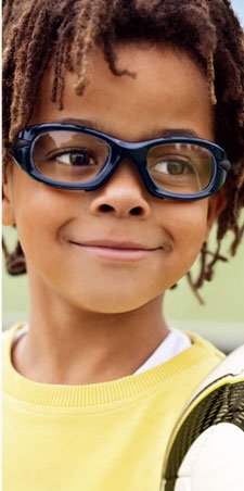 boy wearing Progear Eyeguard sports glasses