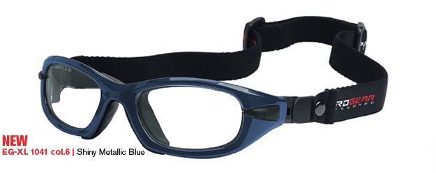 Progear Eyeguard with Strap in Metallic Blue