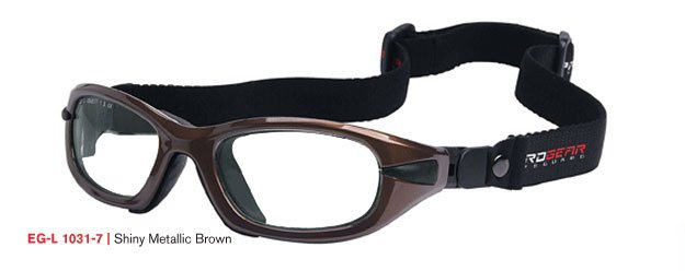 Progear Eyeguard with Strap in Metallic Brown