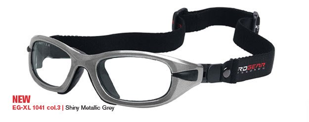 Progear Eyeguard with Strap in Metallic Gray
